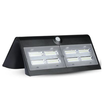 Aplique solar LED de pared con sensor LED/7W/3,7V 4000K IP65 negro