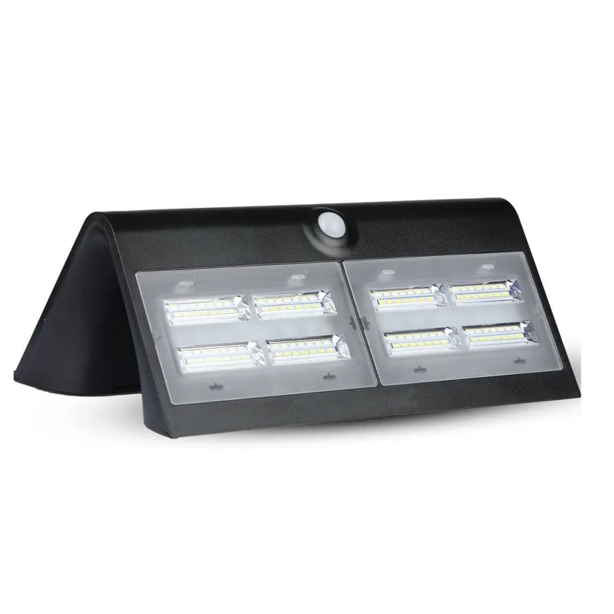 Aplique solar LED de pared con sensor LED/7W/3,7V 4000K IP65 negro