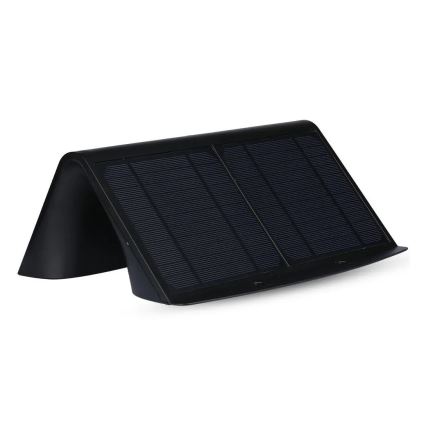 Aplique solar LED de pared con sensor LED/7W/3,7V 4000K IP65 negro