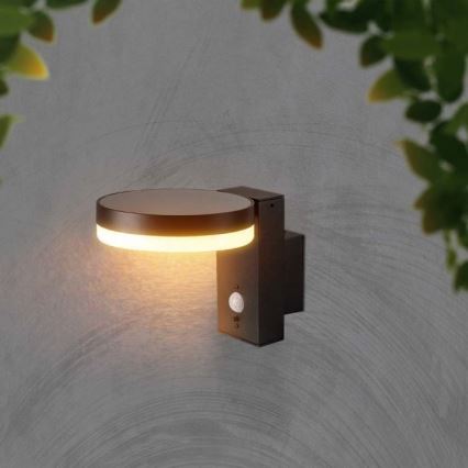 Aplique solar LED de pared para exterior con sensor LED/5,5W/3,7V 3000K IP54 2000 mAh