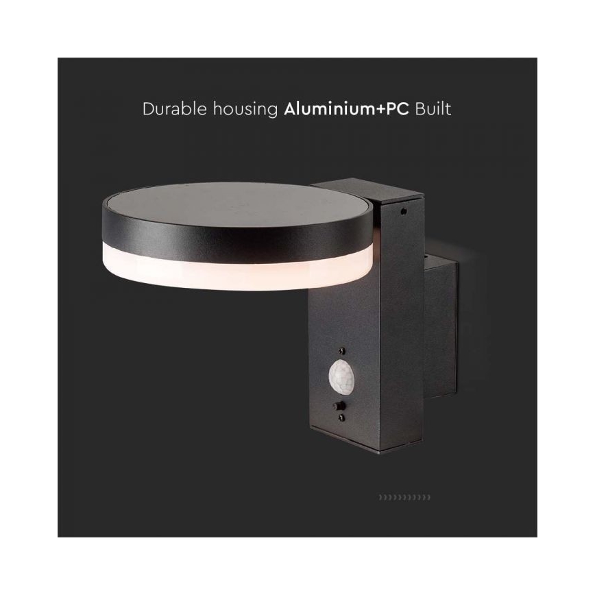 Aplique solar LED de pared para exterior con sensor LED/5,5W/3,7V 3000K IP54 2000 mAh