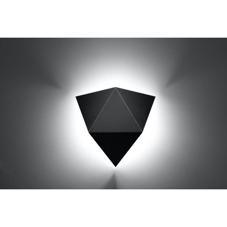 Aplique SOLIDO 2xG9/40W/230V negro
