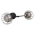 Aplique SOLO BLACK 2xE27/60W/230V negro/dorado