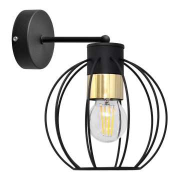 Aplique STARLIGHT 1xE27/15W/230V negro/dorado