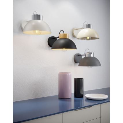 Aplique TEDI 1xE27/60W/230V antracita/cromo brillante