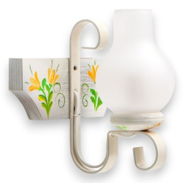 Aplique VELA 1xE14/40W/230V haya/color crema - FSC Certificado