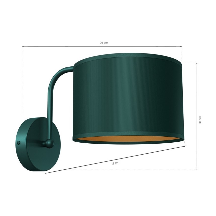Aplique VERDE 1xE27/60W/230V verde