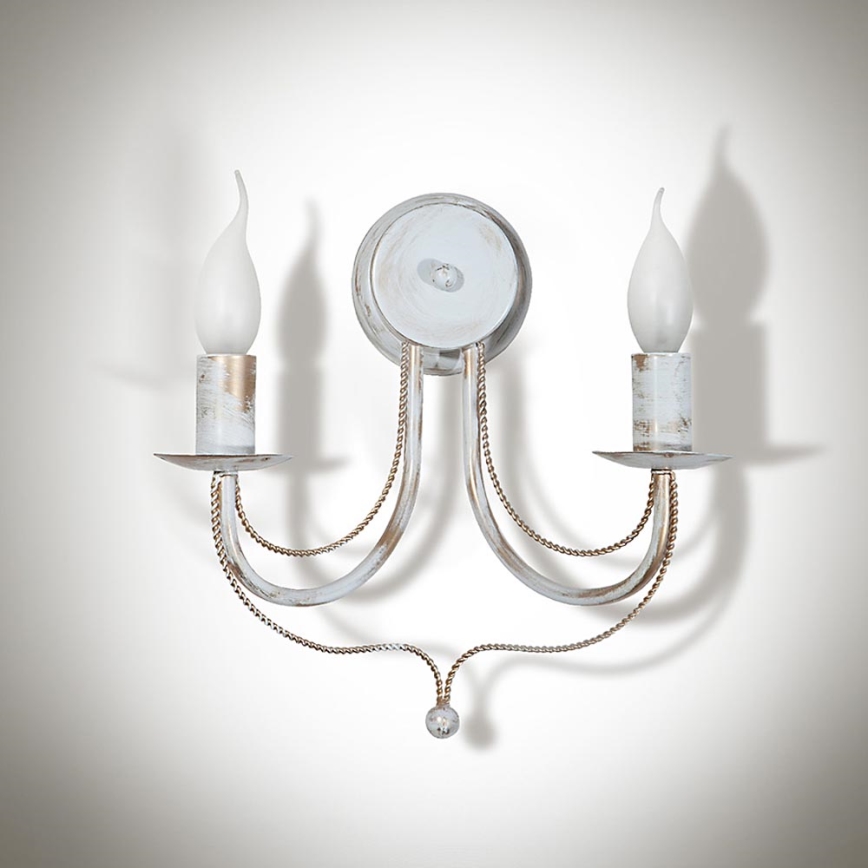 Aplique VERSA 2xE14/40W/230V blanco 29 cm