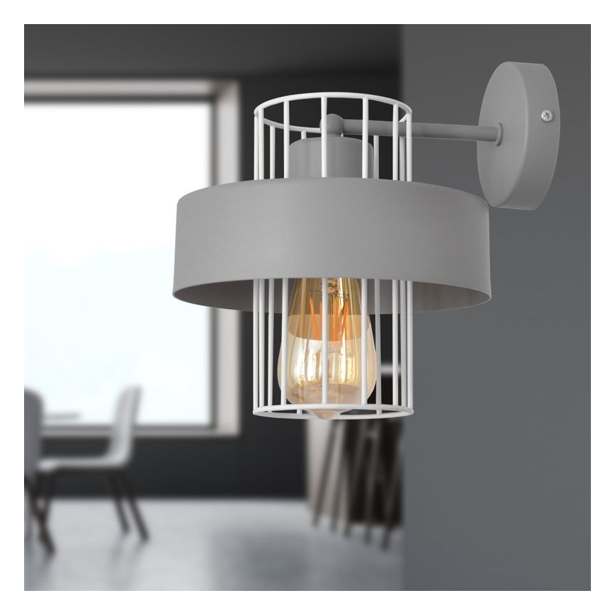 Aplique VOLTA 1xE27/15W/230V gris