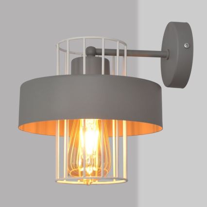 Aplique VOLTA 1xE27/15W/230V gris