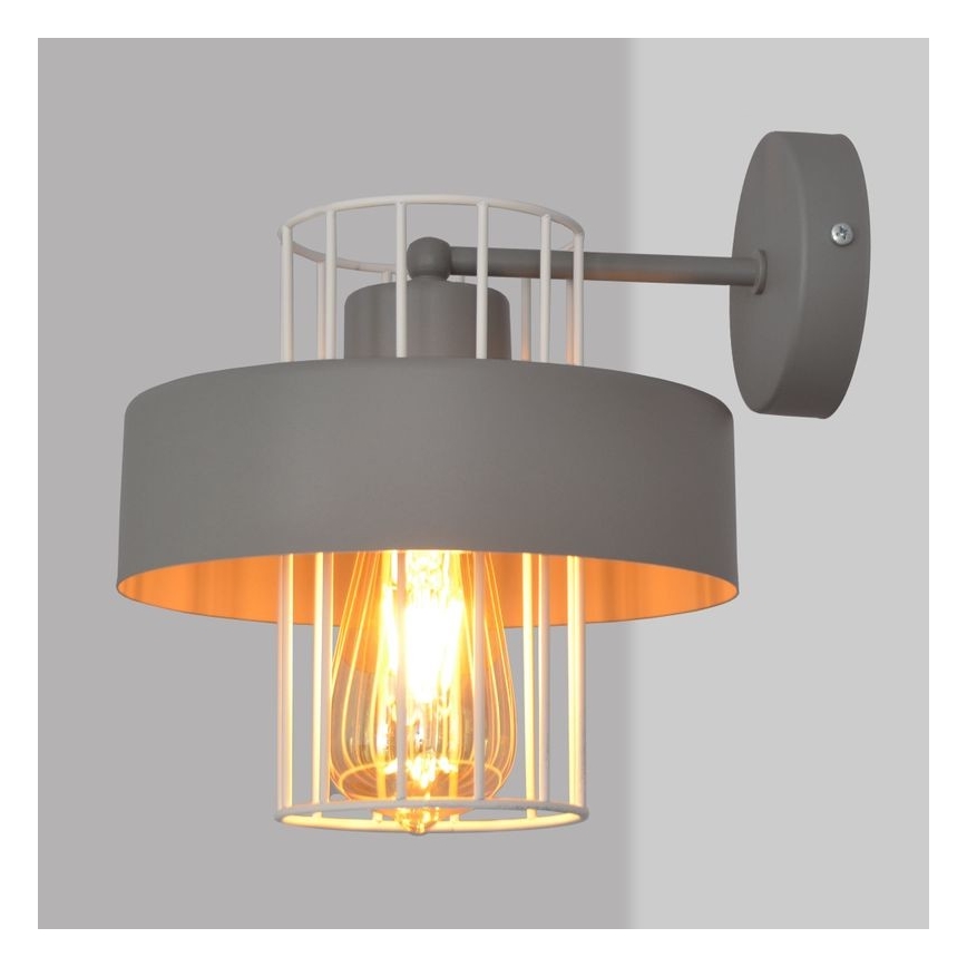 Aplique VOLTA 1xE27/15W/230V gris