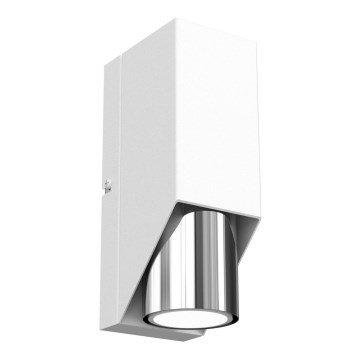 Aplique WALL 1xGU10/8W/230V blanco/cromo brillante