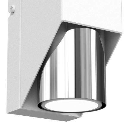 Aplique WALL 1xGU10/8W/230V blanco/cromo brillante