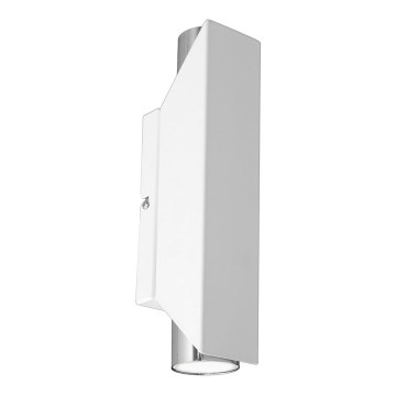 Aplique WALL 2xGU10/8W/230V blanco/cromo brillante