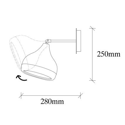 Aplique YILDO 1xE27/40W/230V