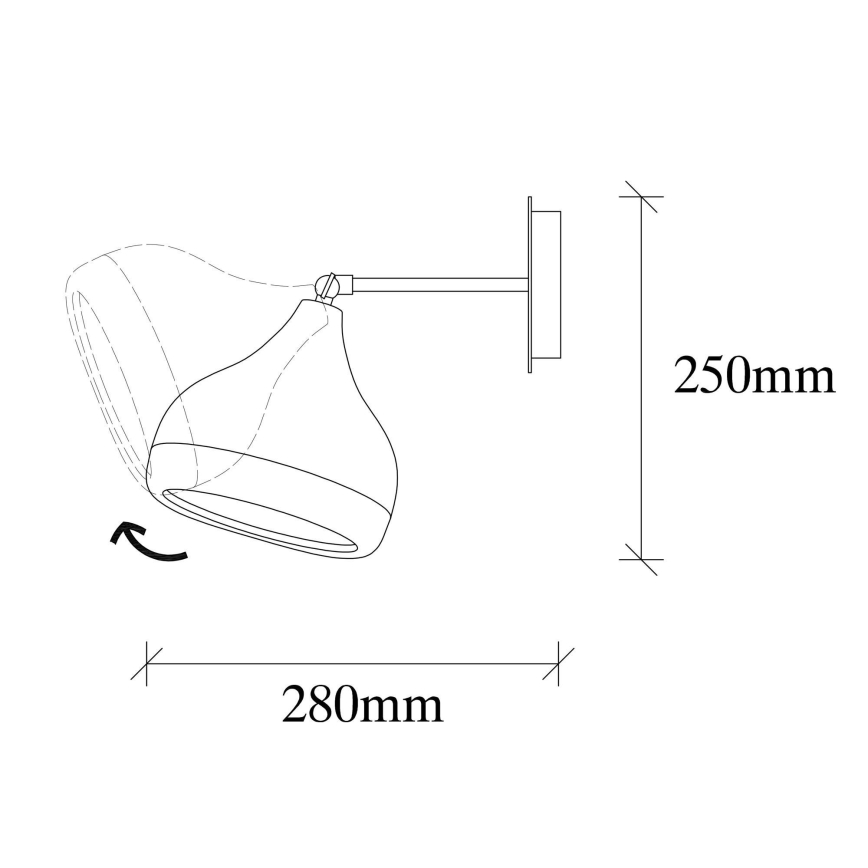 Aplique YILDO 1xE27/40W/230V