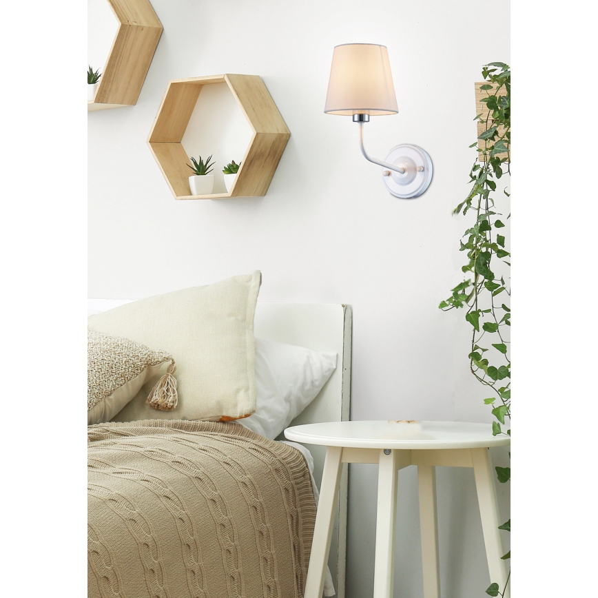 Aplique YORK 1xE14/60W/230V blanco