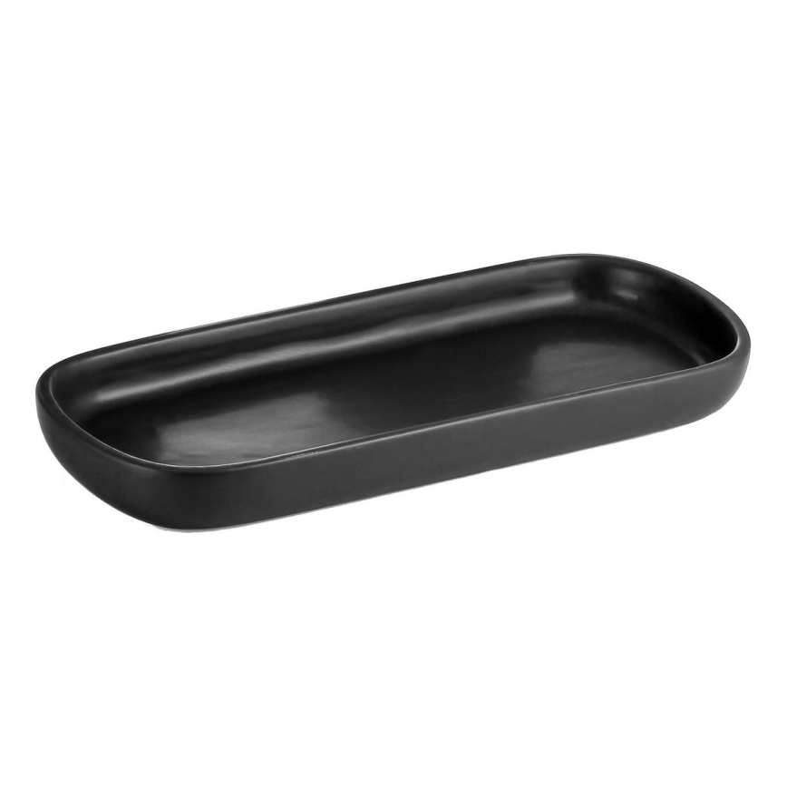 Aqualine - Bandeja de baño NERO cerámica/negro