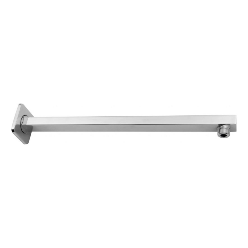 Aqualine - Brazo de ducha cuadrado 40,4 cm cromo brillante