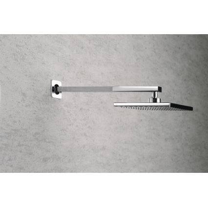 Aqualine - Brazo de ducha cuadrado 40,4 cm cromo brillante