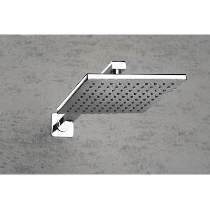Aqualine - Brazo de ducha cuadrado 40,4 cm cromo brillante