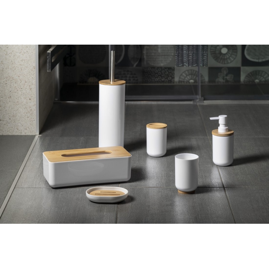 Aqualine - Caja de pañuelos SNOW blanco/bambú