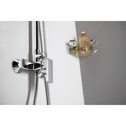 Aqualine - Conjunto de ducha con grifo FACTOR cromo brillante