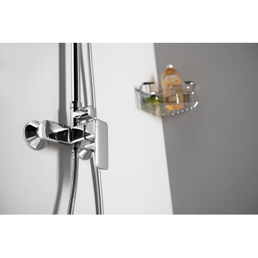Aqualine - Conjunto de ducha con grifo FACTOR cromo brillante