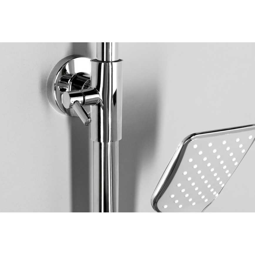 Aqualine - Conjunto de ducha con grifo FACTOR cromo brillante