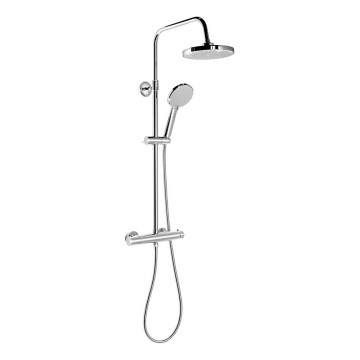 Aqualine - Conjunto de ducha con grifo termostático LIGA cromo brillante