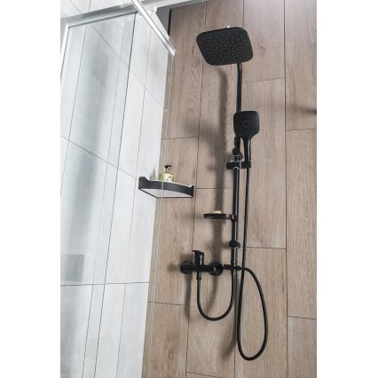 Aqualine - Conjunto de ducha KERA negro mate