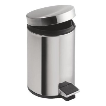 Aqualine - Cubo de basura SIMPLE LINE 12 l pulido acero inoxidable