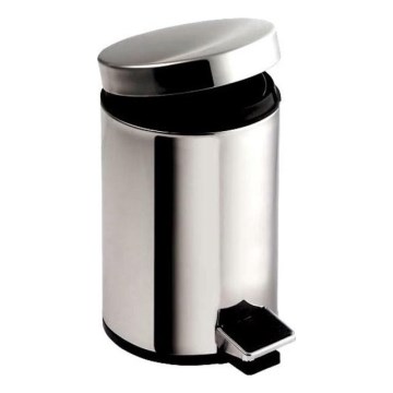 Aqualine - Cubo de basura SIMPLE LINE 20 l pulido acero inoxidable
