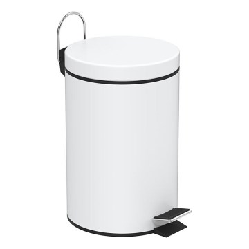 Aqualine - Cubo de basura SIMPLE LINE 3 l blanco mate