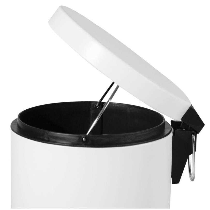 Aqualine - Cubo de basura SIMPLE LINE 3 l blanco mate