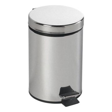 Aqualine - Cubo de basura SIMPLE LINE 3 l pulido acero inoxidable