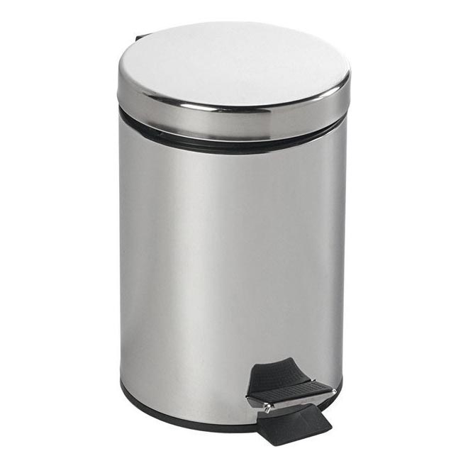 Aqualine - Cubo de basura SIMPLE LINE 3 l pulido acero inoxidable