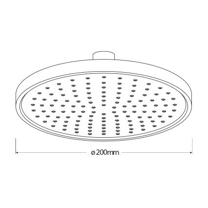 Aqualine - Ducha de techo diá. 20 cm cromo brillante