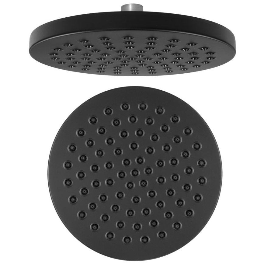 Aqualine - Ducha de techo diá. 20 cm mate negro
