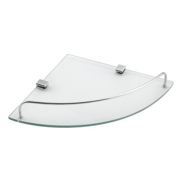 Aqualine - Estante esquinero de ducha RUMBA transparente tarros/cromo brillante