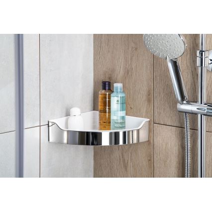 Aqualine - Estante esquinero de ducha SAMBA 21,8x30 cm cromo brillante