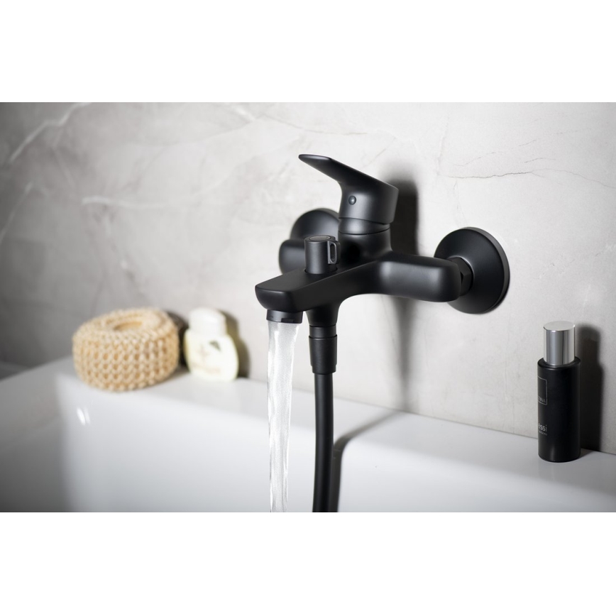 Aqualine - Grifo de bañera LOTTA mate negro