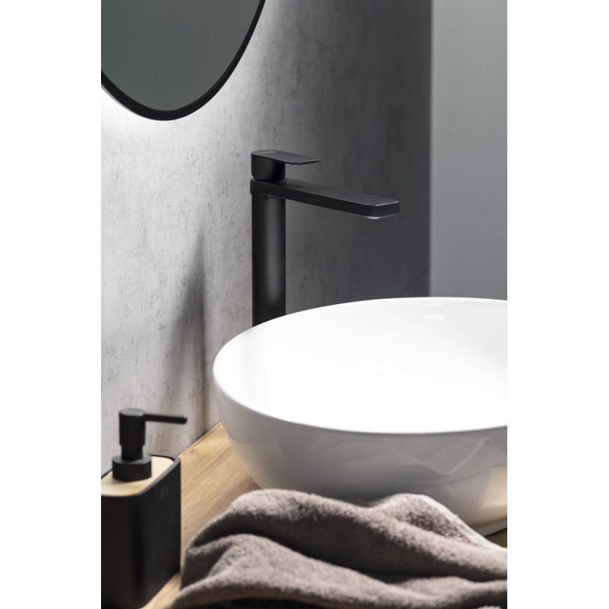 Aqualine - Grifo de lavabo DAPHNE 29 cm negro mate