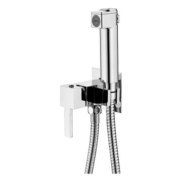 Aqualine - Grifo empotrado para bidé con ducha cromo brillante