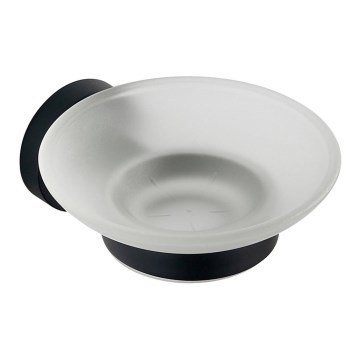 Aqualine - Jabonera de pared SAMBA blanco leche tarros/negro mate