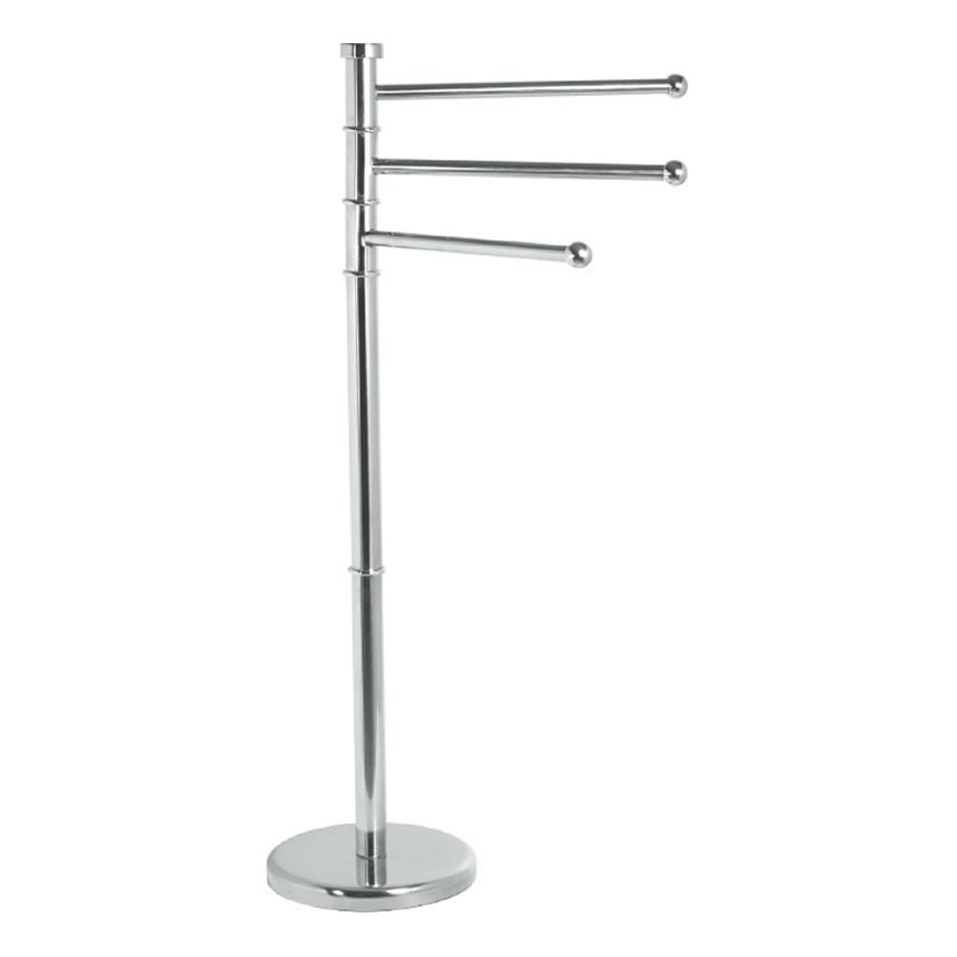 Aqualine - Pedestal con toallero SAMBA 85,5 cm acero inoxidable/cromo brillante