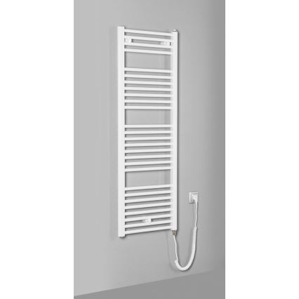 Aqualine - Radiador eléctrico de baño DIRECT-E 400W/230V 132 cm blanco recto