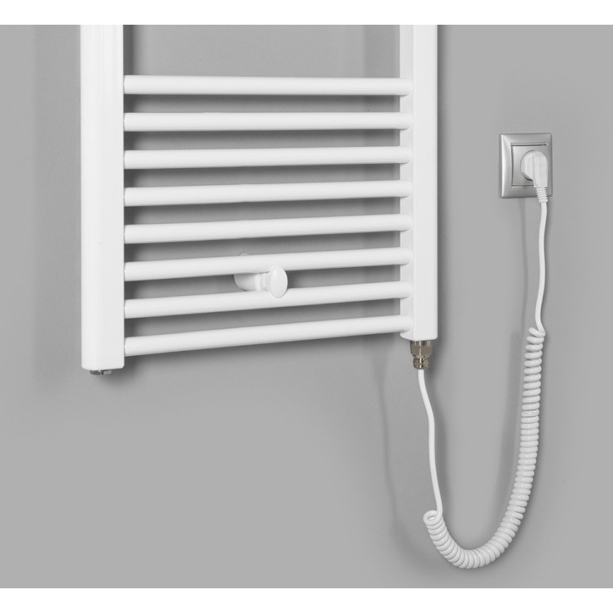 Aqualine - Radiador eléctrico de baño DIRECT-E 400W/230V 132 cm blanco recto