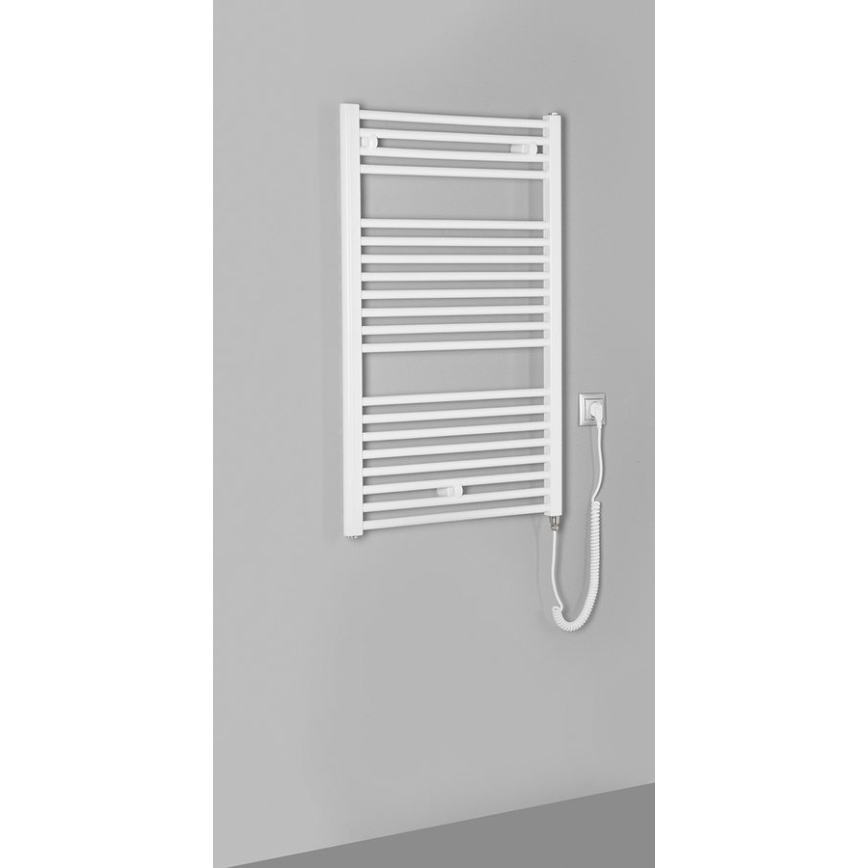Aqualine - Radiador eléctrico de baño DIRECT-E 400W/230V 96 cm blanco recto
