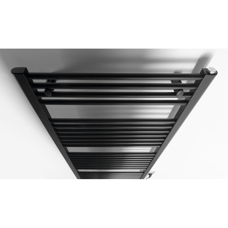 Aqualine - Radiador eléctrico de baño DIRECT-E 600W/230V 132 cm negro mate recto